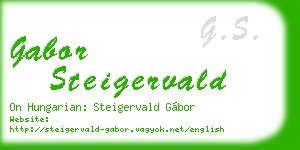 gabor steigervald business card