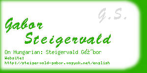 gabor steigervald business card